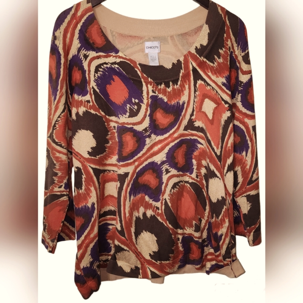 Chico's Abstract Knit Sweater